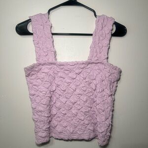 Easel Textured Lilac Women's Top